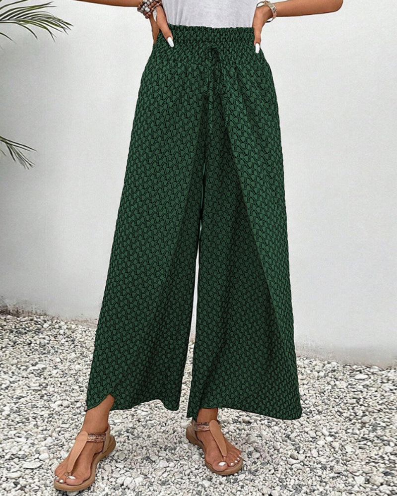 Cissie | Printed Wide Elastic Pants