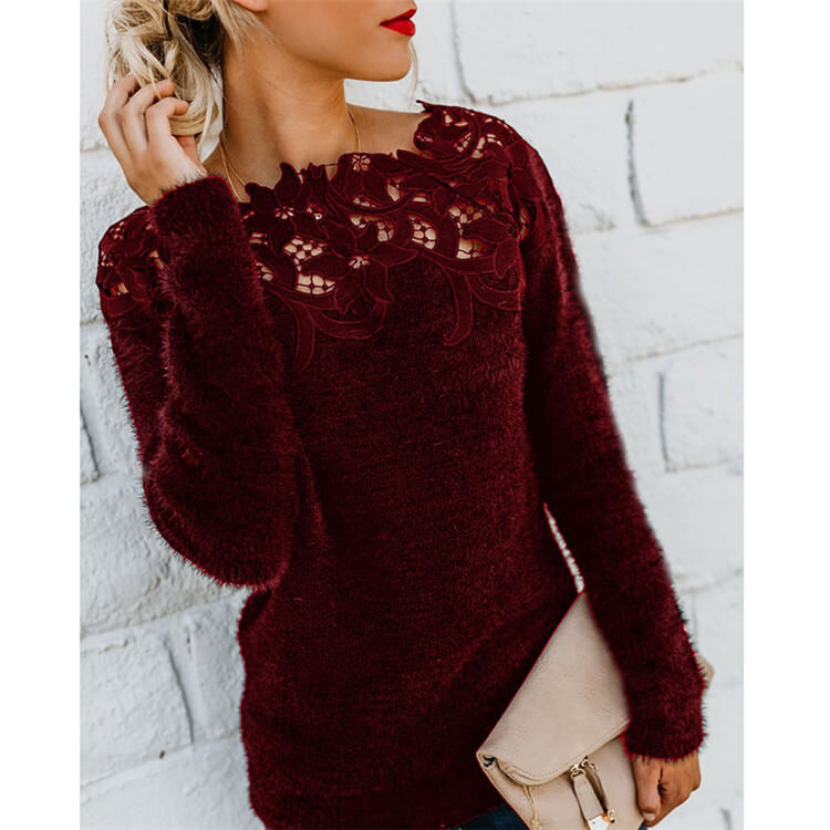 Giorgia | Cozy Lace-Trimmed Soft Sweater