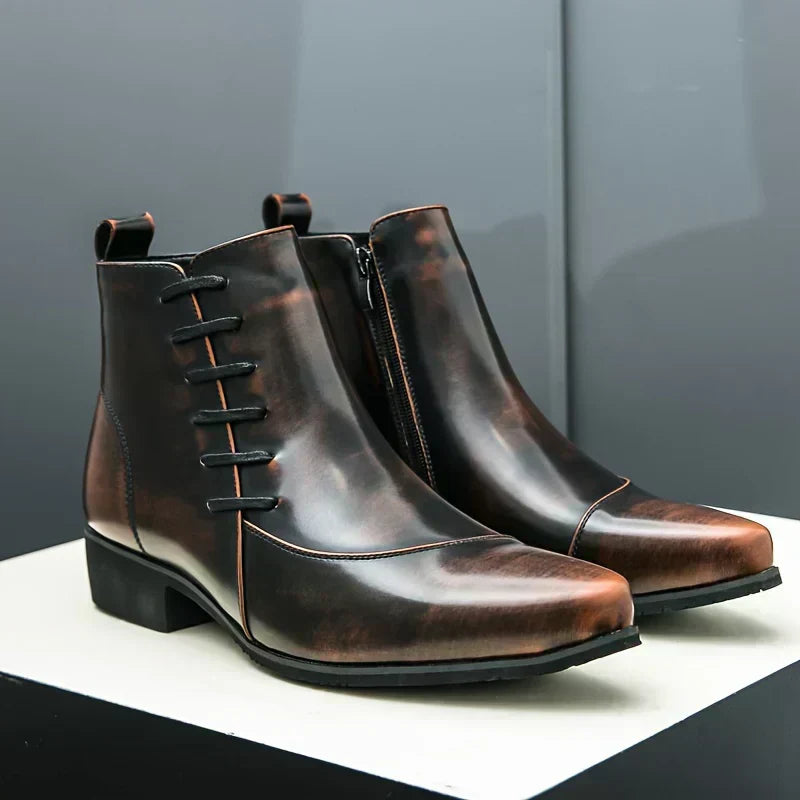 Samuel™ - Chic Thatcher Leather Dress Boots
