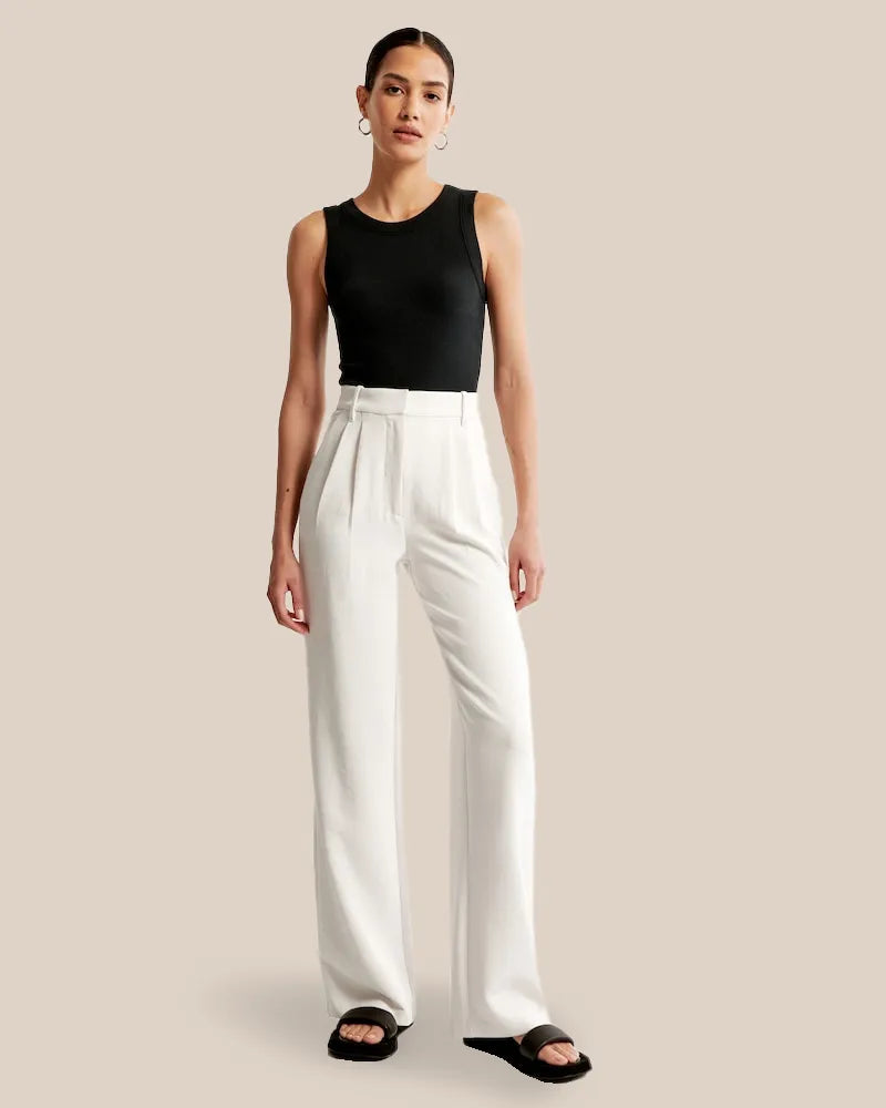 High-Waisted Wide-Leg Pants