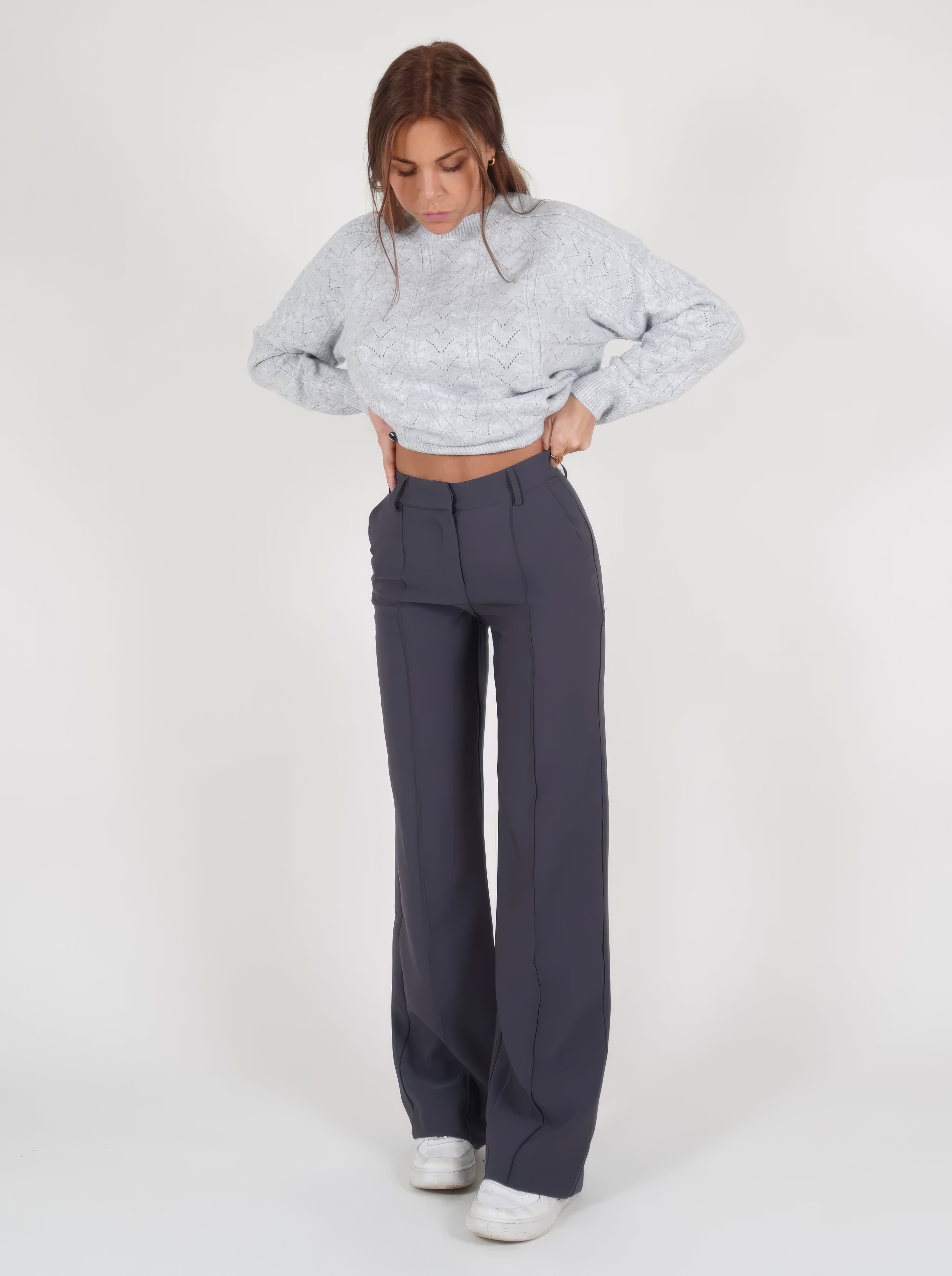 Beau | Straight-Leg High-Waist Trousers