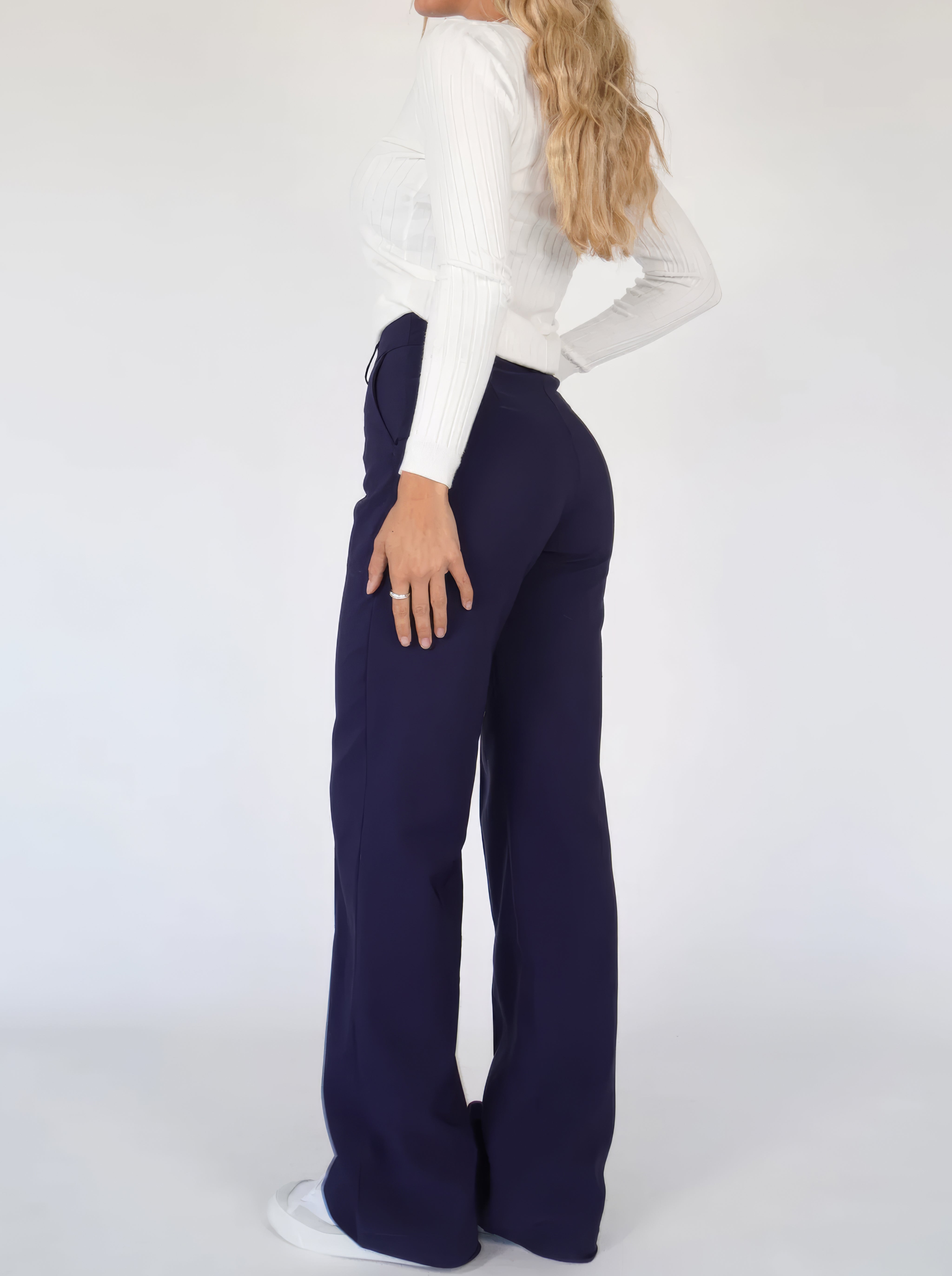 Beau | Straight-Leg High-Waist Trousers
