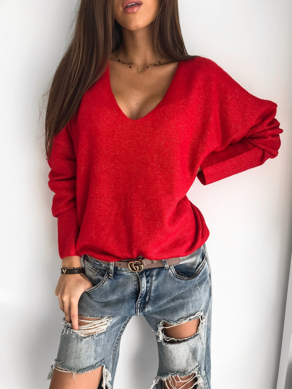 Deana | Stylish Women's V-Neck Sweater