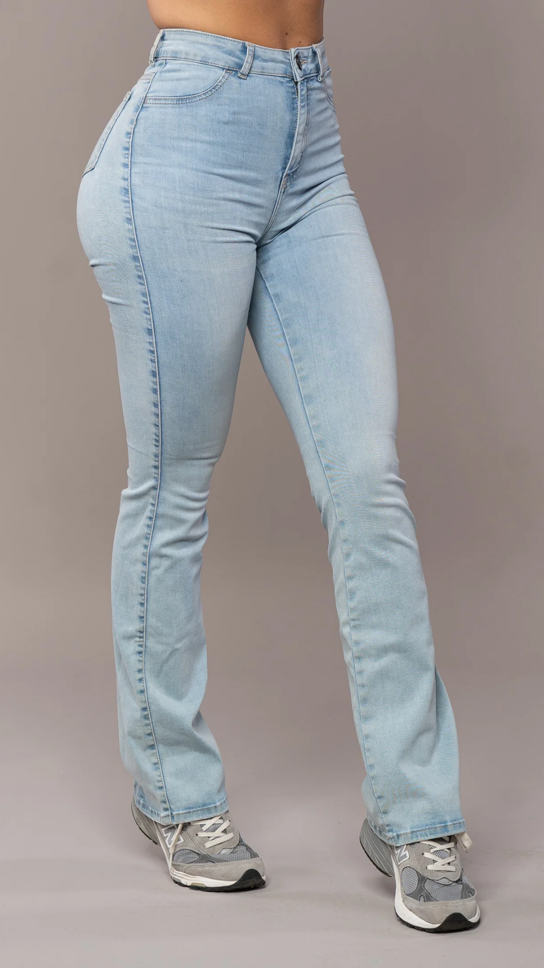 Women's High-Waisted Stretch Flared Jeans