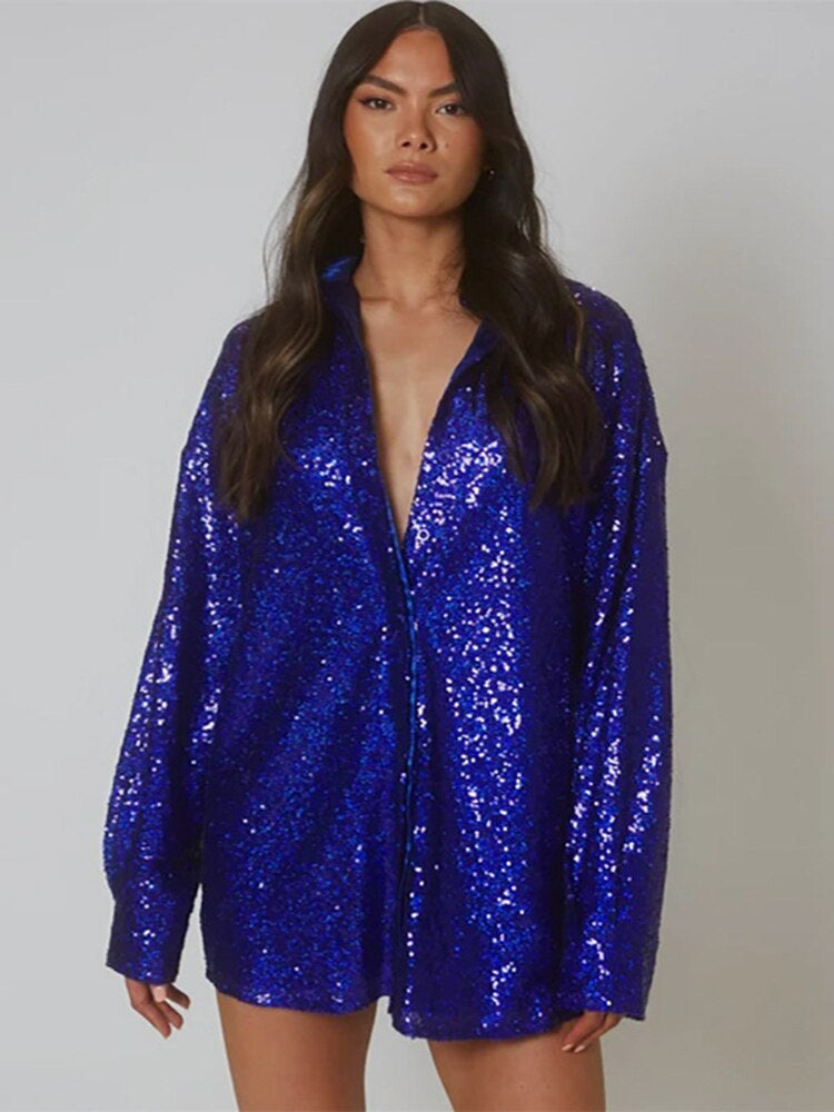 Liz | Sparkling Oversized Blouse