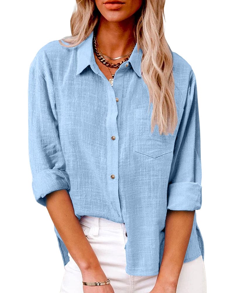 Christiane | Long Sleeve Blouse with Pockets