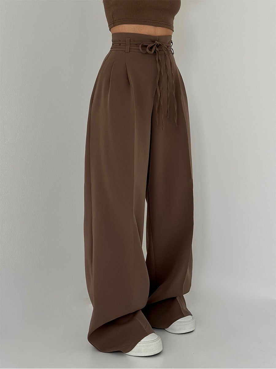 Margy | Women's High-Waisted Wide Leg Pants - Stretchy Fabric