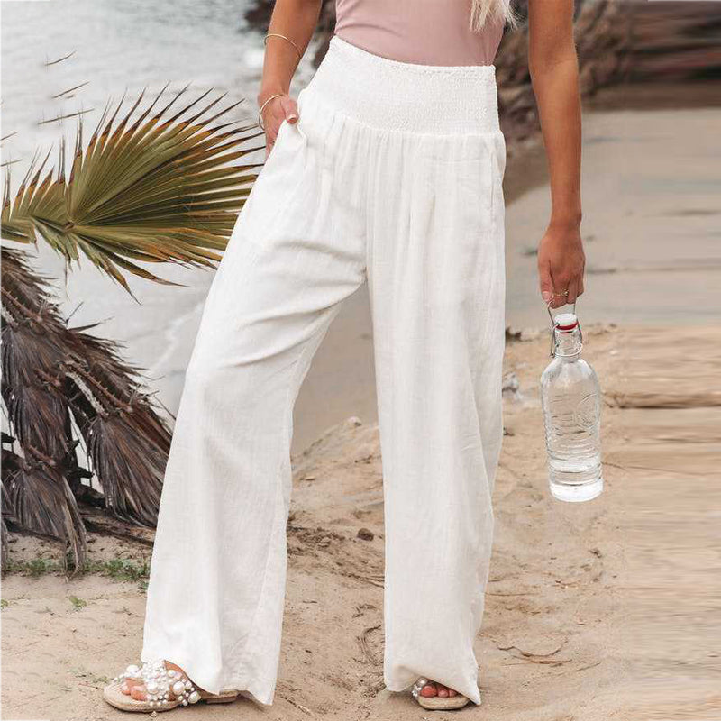 Eliana | Lightweight High-Waisted Trousers