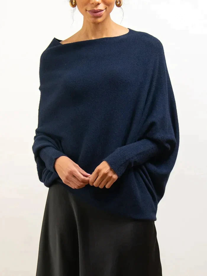 Arriane | Women's Cozy Relaxed Fit Sweater - Chic Swing Collar Design, Luxurious Soft Fabric Blend