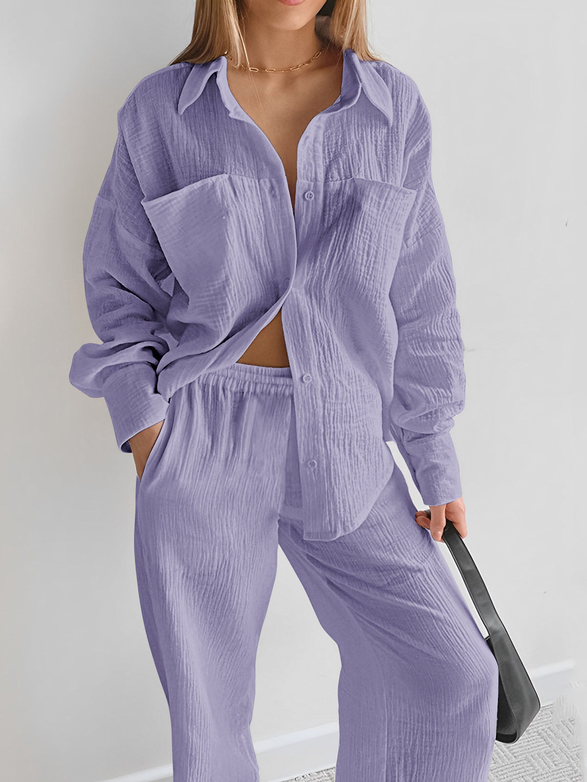 Ebba | Women's Minimalist Cotton Two-Piece Outfit