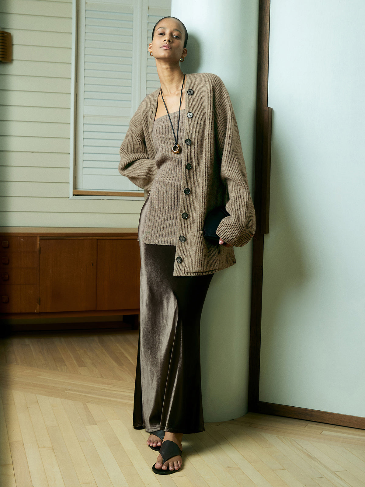 Annita | Women's Soft & Stretchy Ribbed Knitted Cardigan