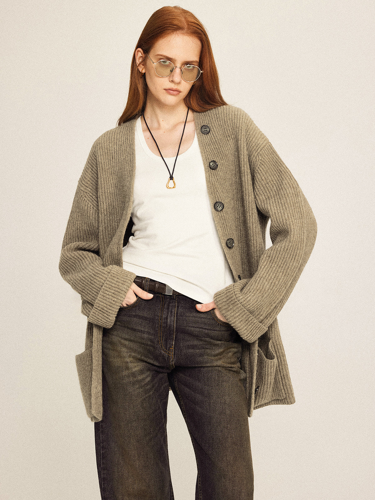 Annita | Women's Soft & Stretchy Ribbed Knitted Cardigan