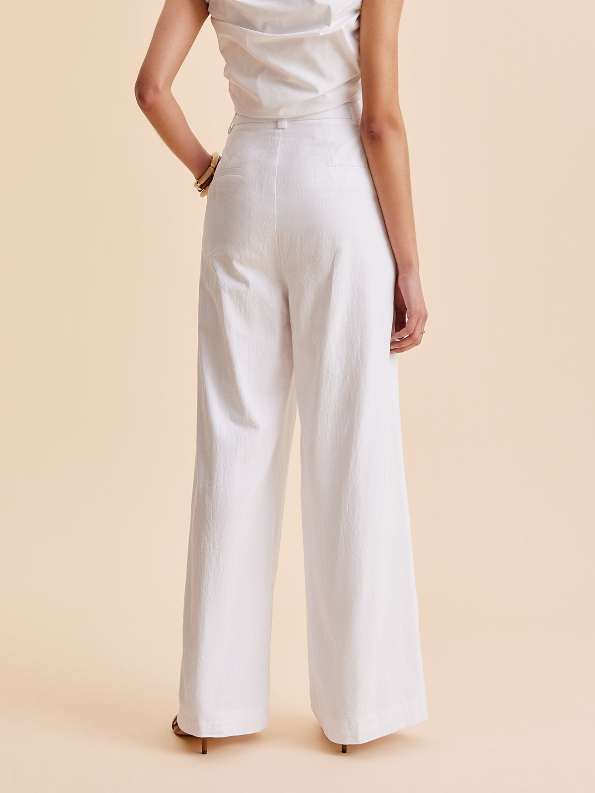 Isley | Mid-Rise Cotton Trousers Featuring Pockets