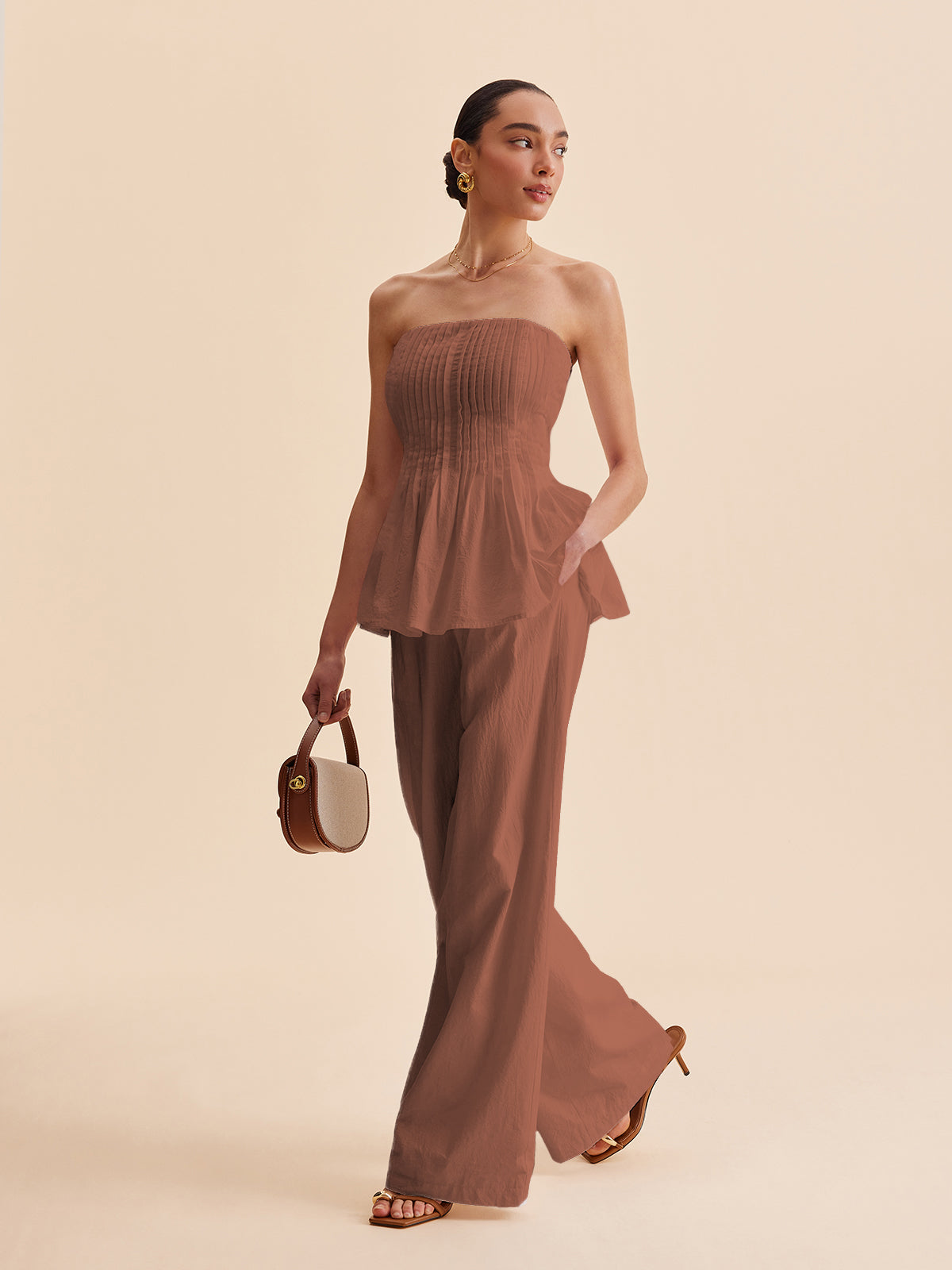 Isley | Mid-Rise Cotton Trousers Featuring Pockets