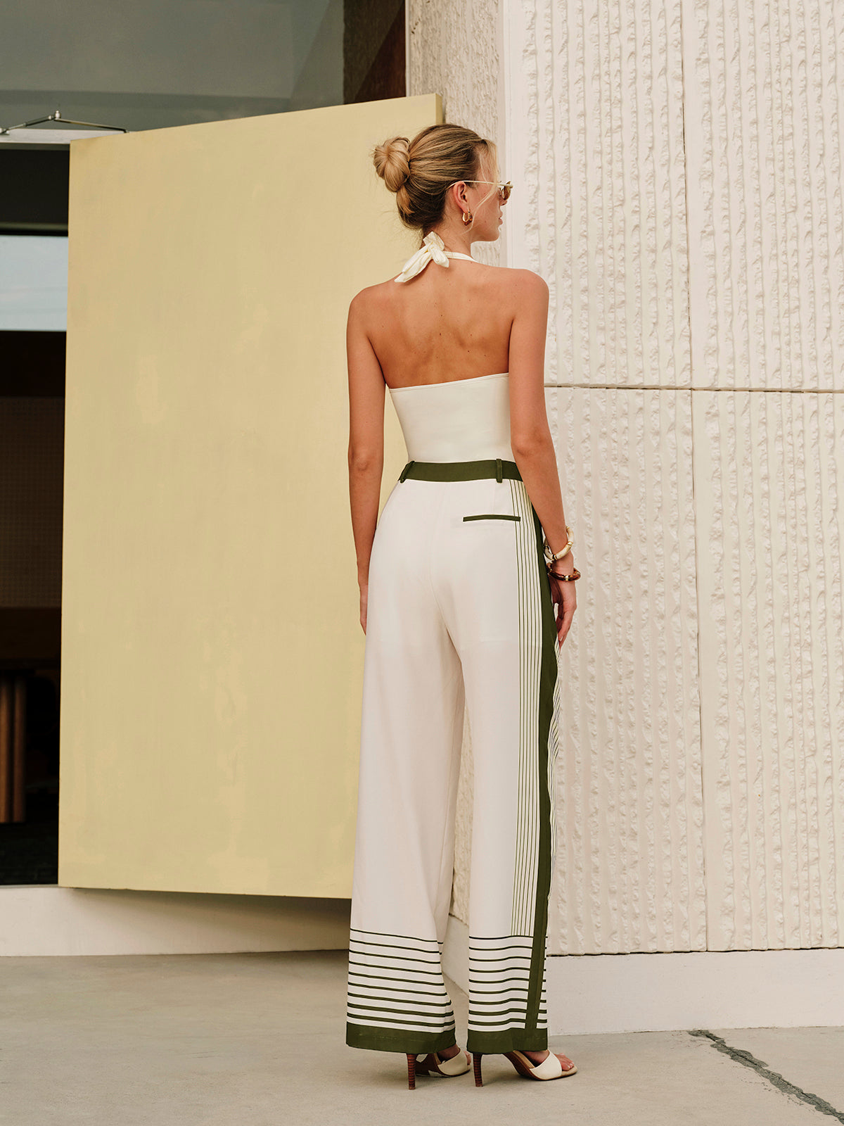 Suvi | Women's Mid-Waist Striped Pants