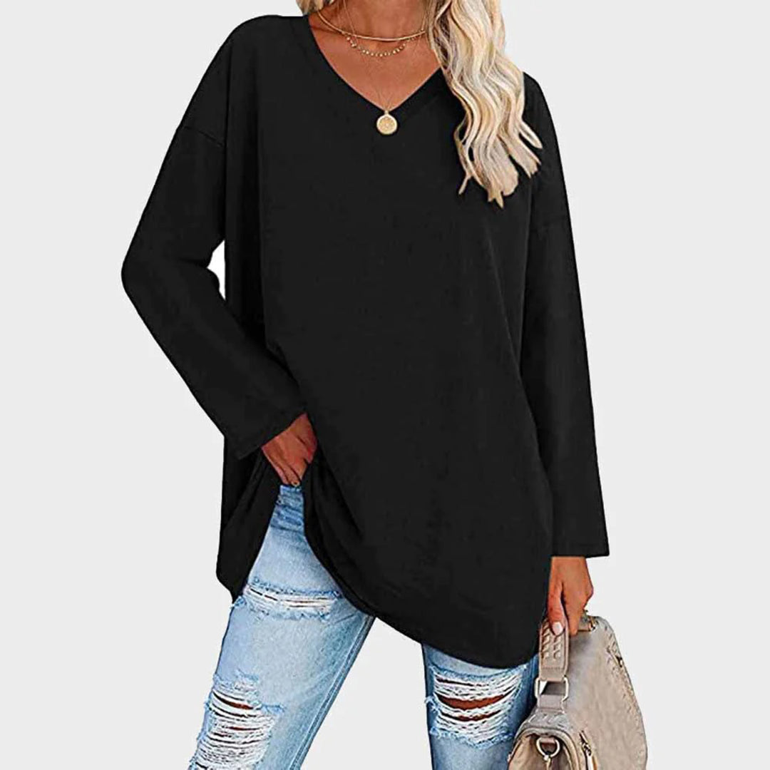 Relaxed Fit Long Sleeve Lightweight Sweater