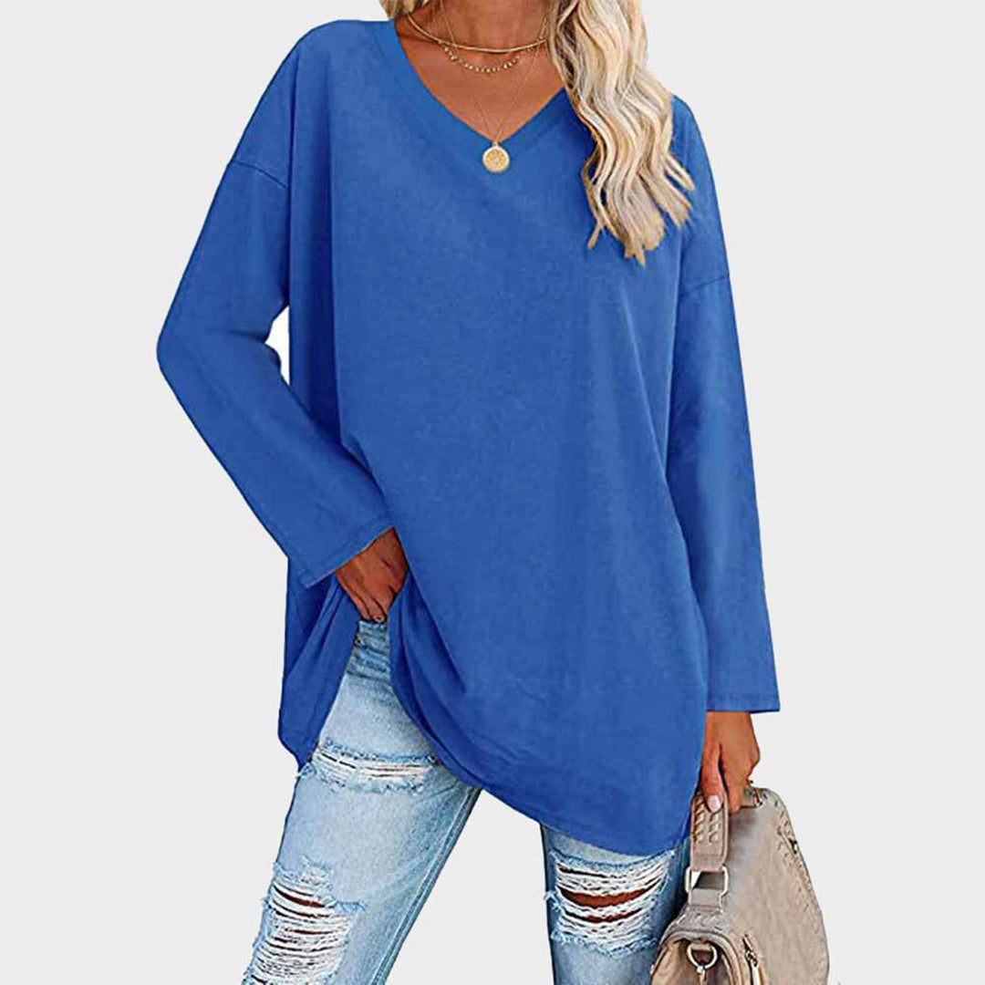 Relaxed Fit Long Sleeve Lightweight Sweater