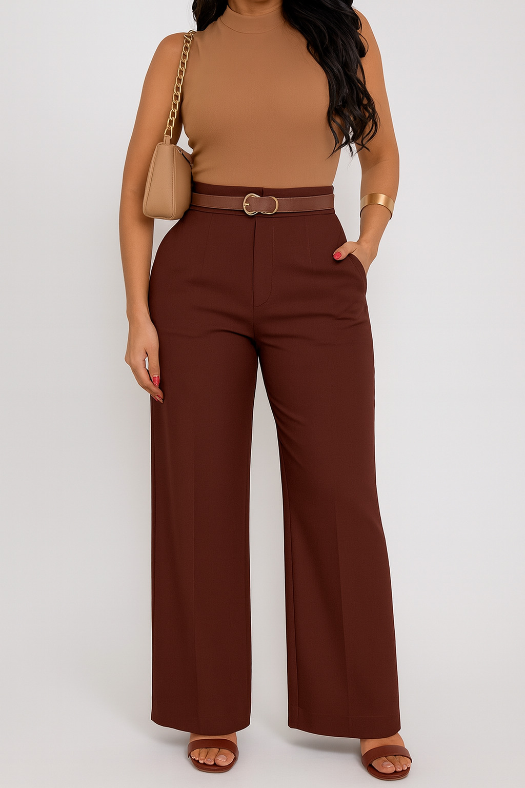 Genia | Casual Chic Straight Fit Pants with Pockets