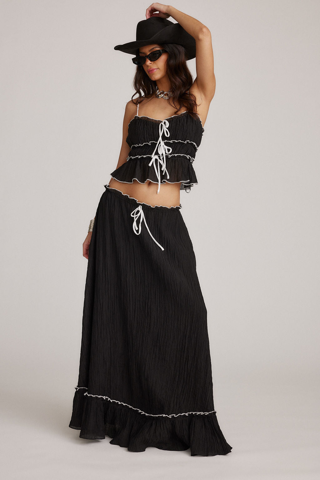 Cianna | Women's Two-Piece Summer Ensemble – Top and Maxi Skirt