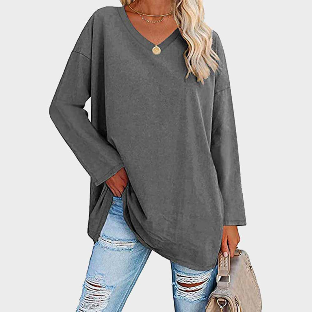 Relaxed Fit Long Sleeve Lightweight Sweater