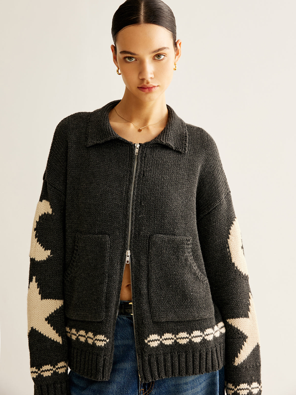 Djura | Women's Casual Vest - High Stretch Jacquard