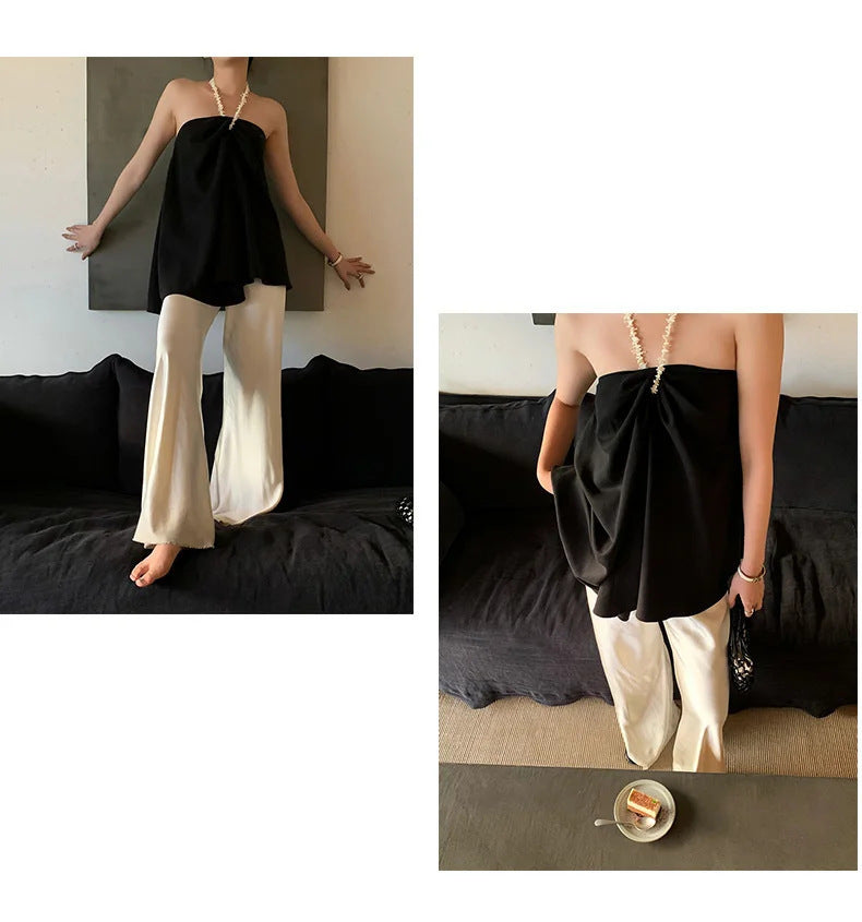 Liliana | Elegant Wide Leg Satin Pants – Stylish & Comfortable