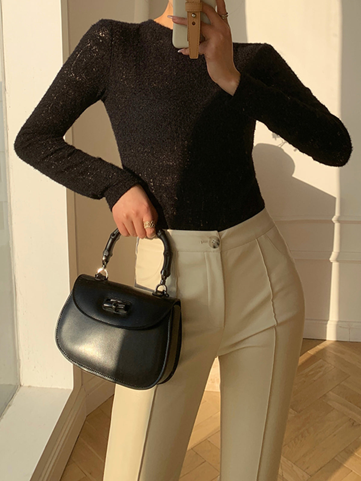 Flora | Women's Regular Fit Crew Neck Top