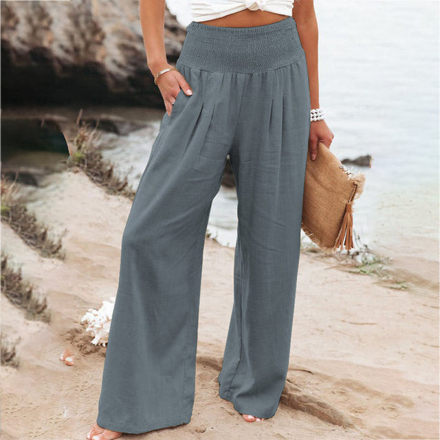 Eliana | Lightweight High-Waisted Trousers