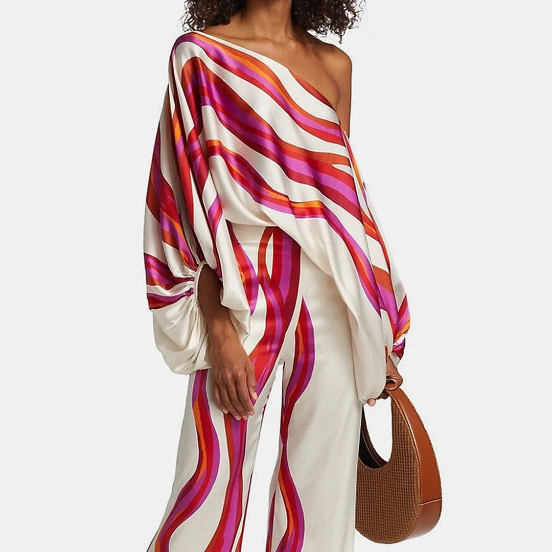 Rome | Elegant Satin Finish Two-Piece Set with a Shiny Touch