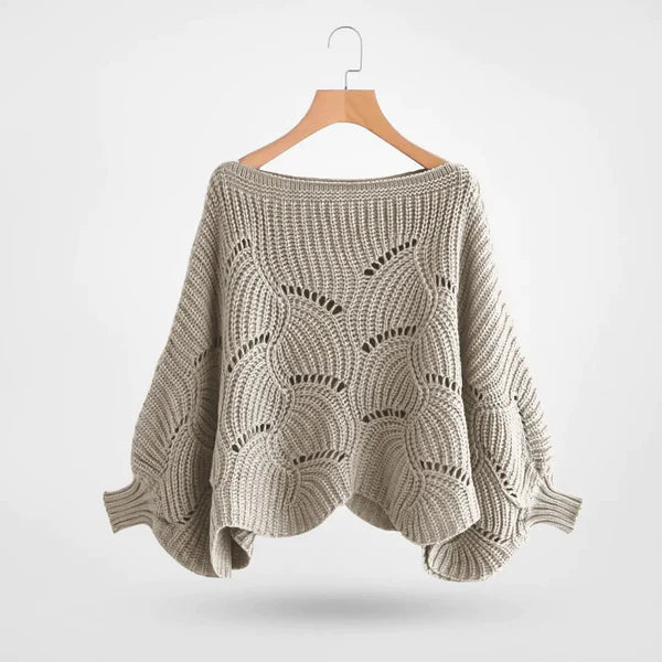 Lindsay | Women's Knit Sweater with Puff Sleeves - Chic and Cozy