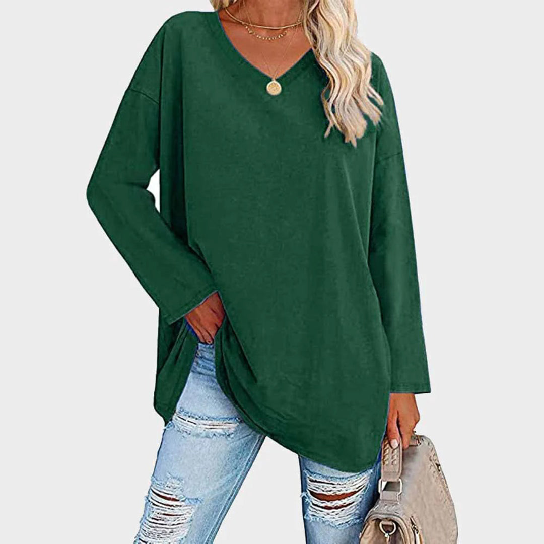 Relaxed Fit Long Sleeve Lightweight Sweater