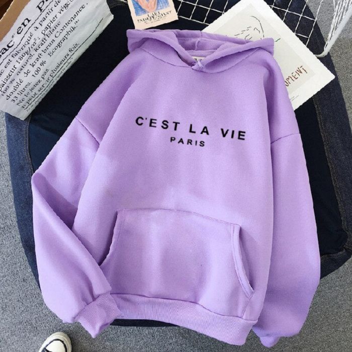 C'est La Vie | Chic Women's Hoodie - Cozy and Fashion-Forward