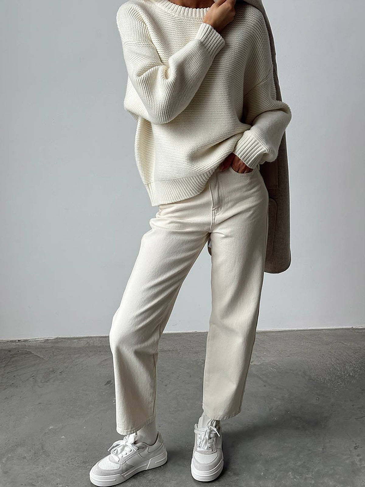 Novio | Women's Knitted Sweater - Regular Fit with Light Stretch