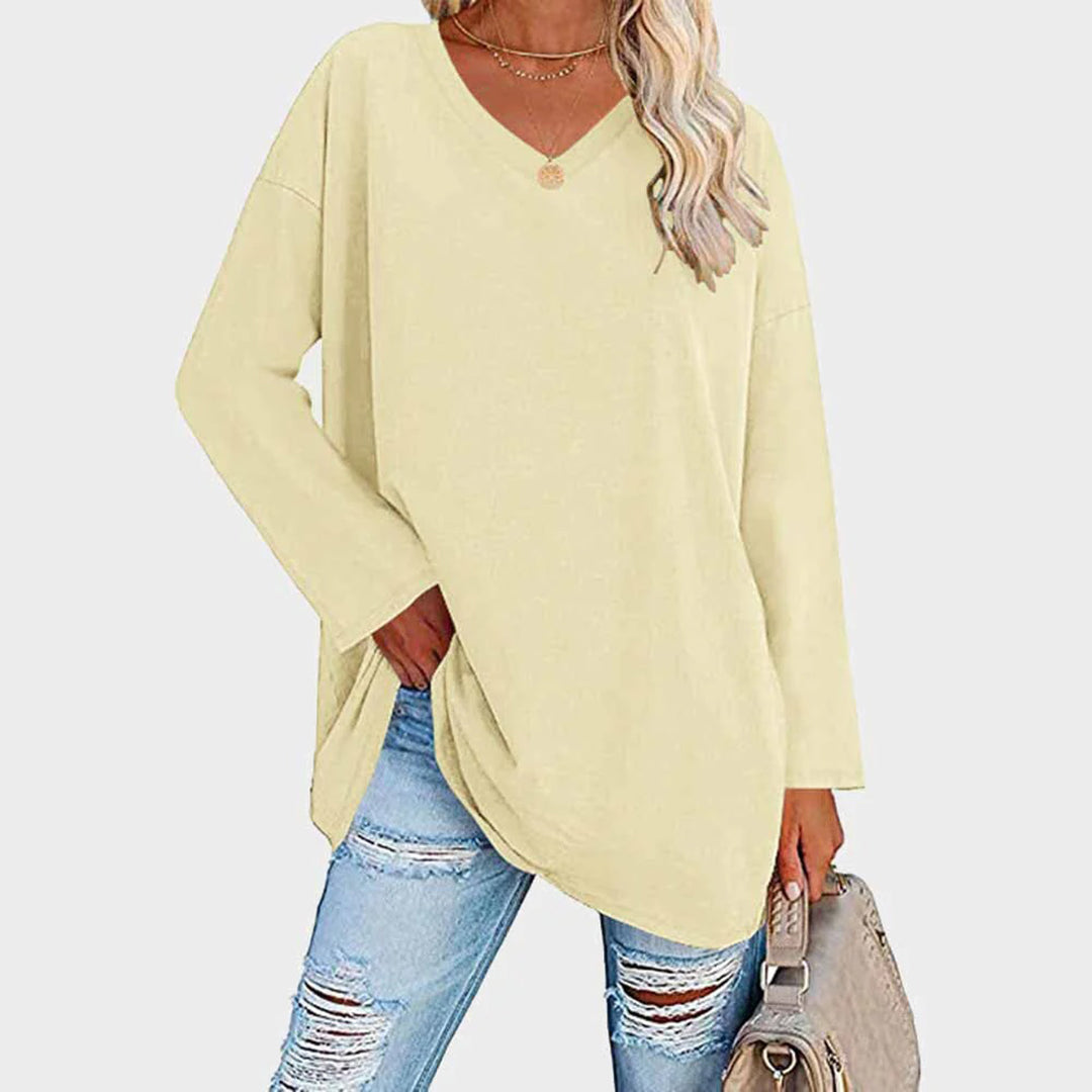 Relaxed Fit Long Sleeve Lightweight Sweater