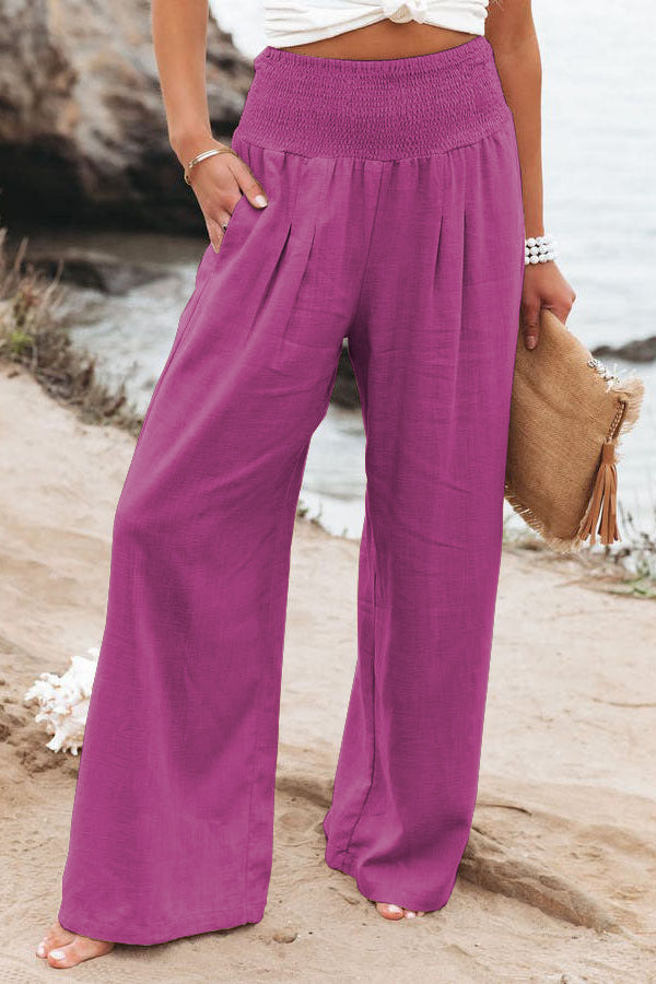 Eloïse | High-Waisted Cotton-Linen Trousers