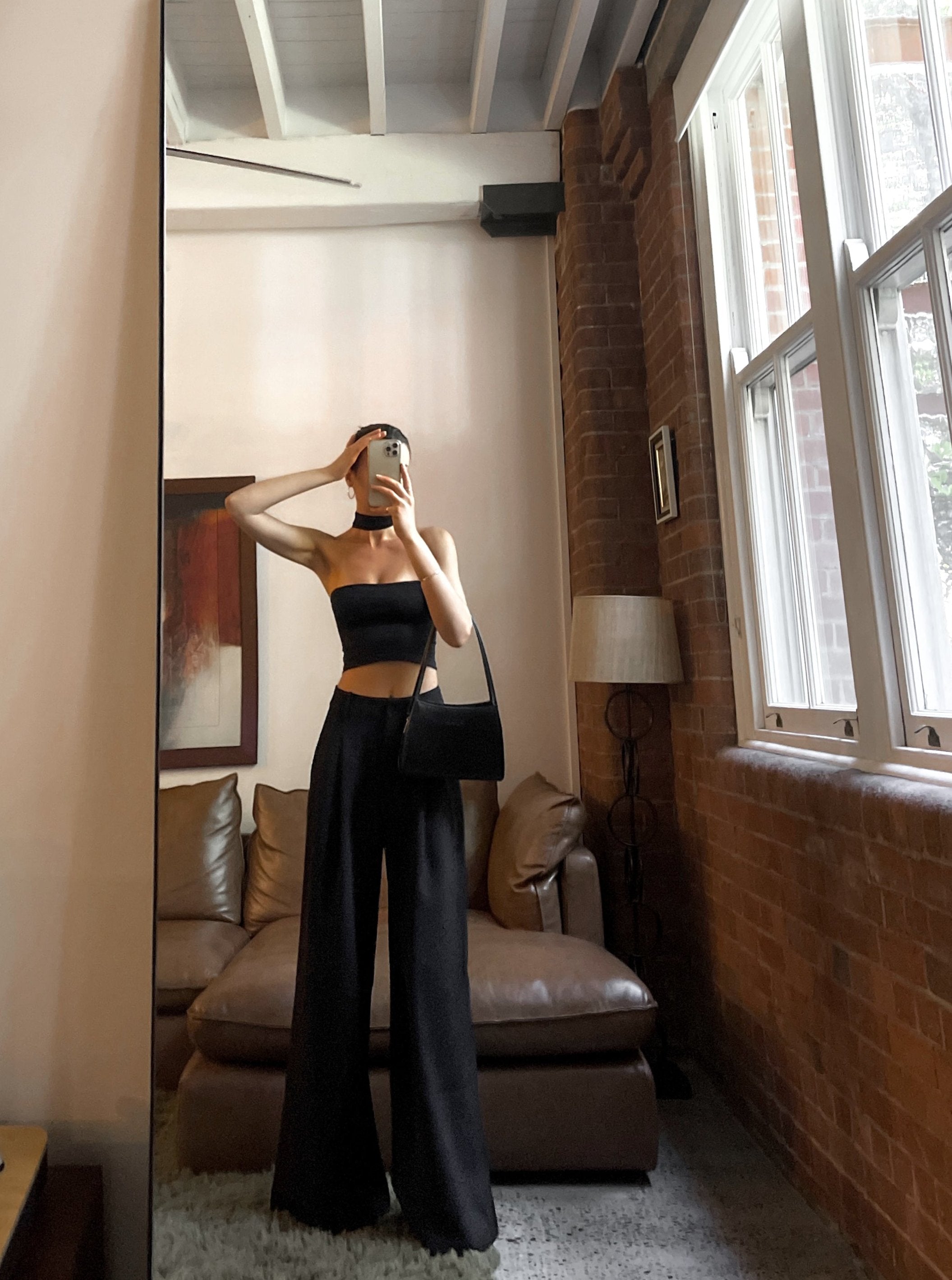 Mandi | Black High-Waisted Palazzo Trousers