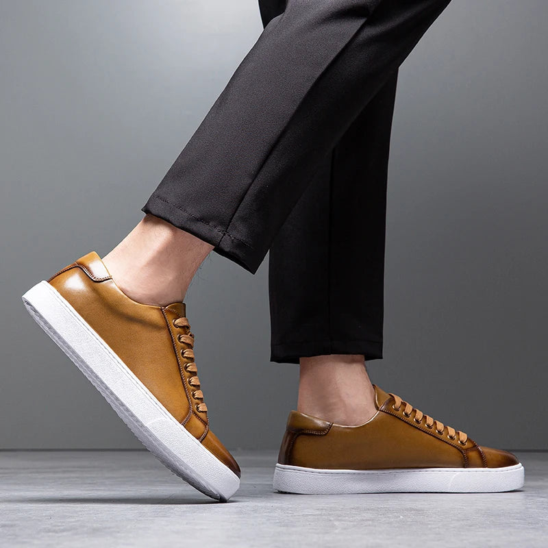 Carter™ - Stylish and Cozy Leather Sneakers