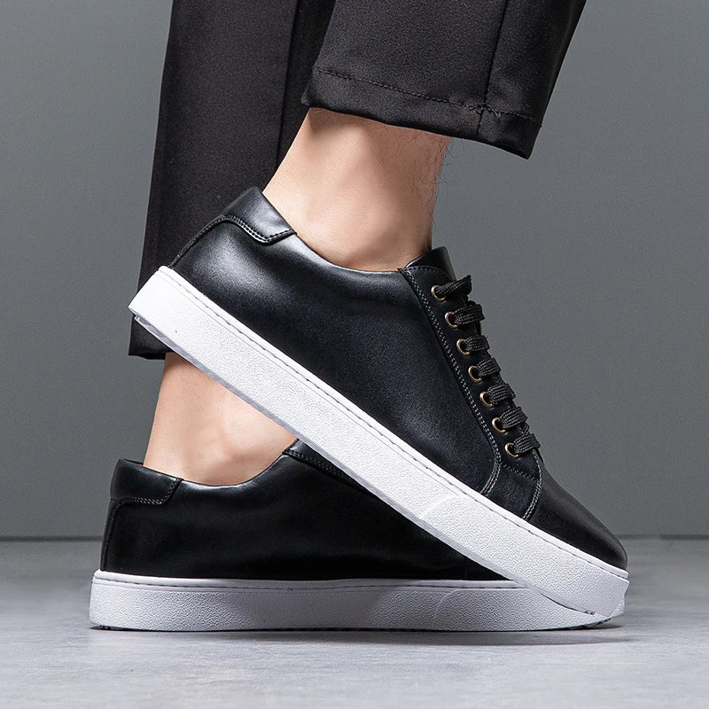 Carter™ - Stylish and Cozy Leather Sneakers