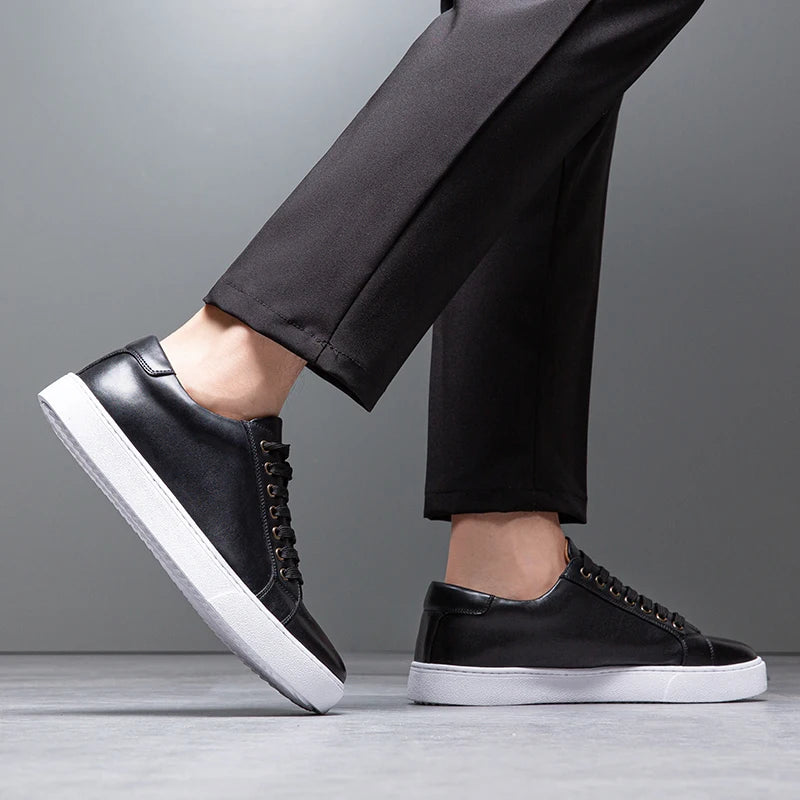 Carter™ - Stylish and Cozy Leather Sneakers