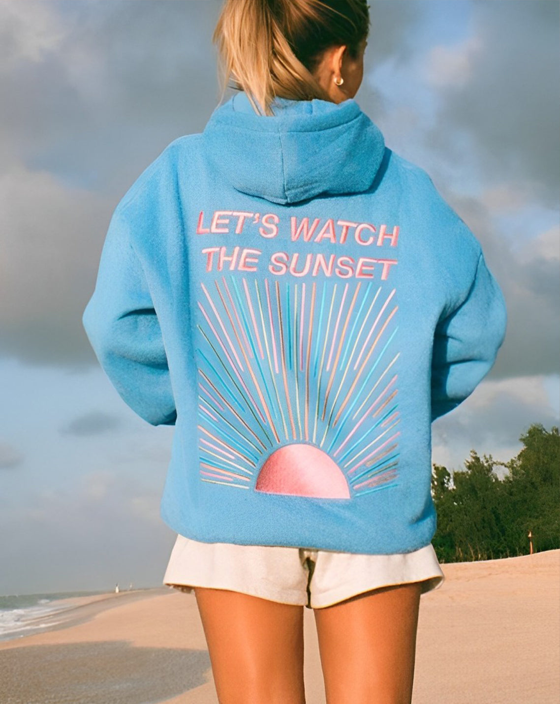 Sunset Oversized Women's Hoodie – Cozy and Warm