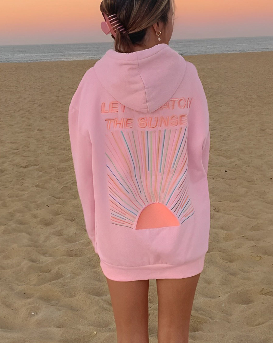 Sunset Oversized Women's Hoodie – Cozy and Warm