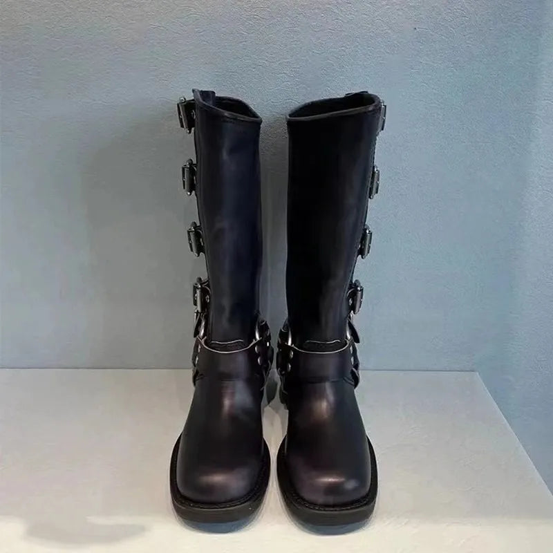 Malu | Women's Vintage-Inspired Stylish Biker Boots