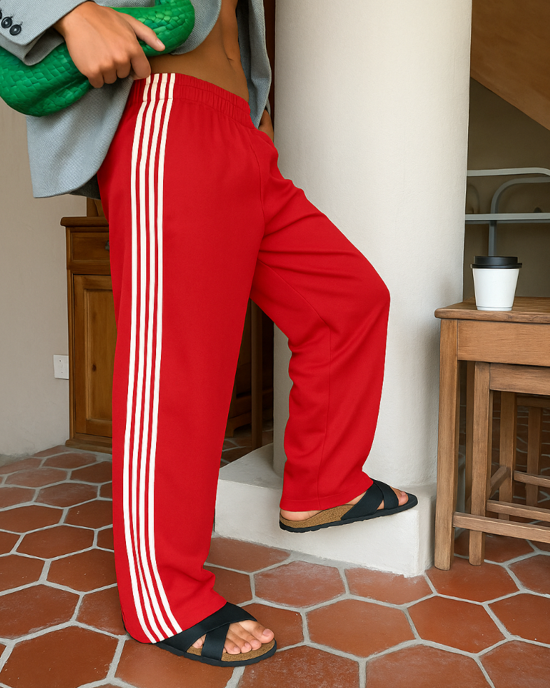 Women's Comfortable Striped High-Waisted Patchwork Pants