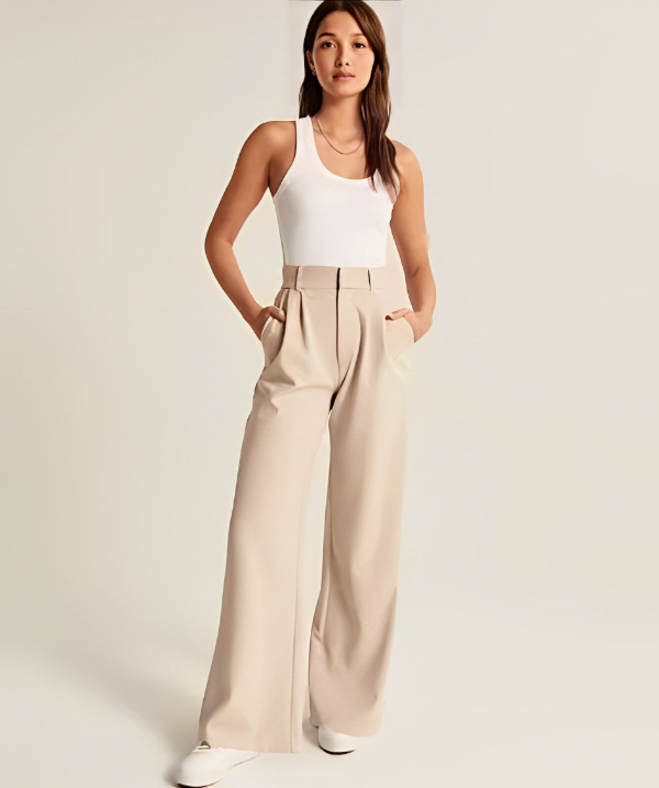 High-Waisted Wide-Leg Pants