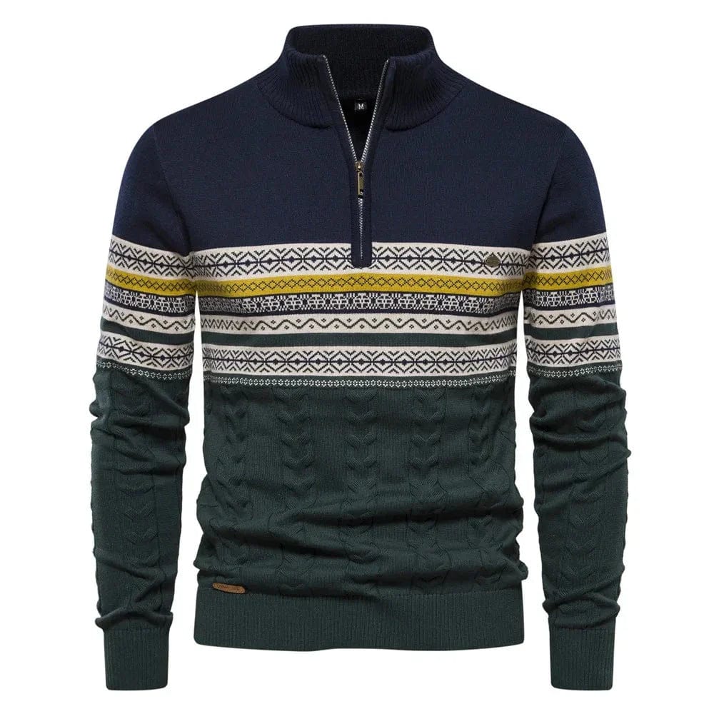 Lennox Fair Isle Zip-Up Sweater