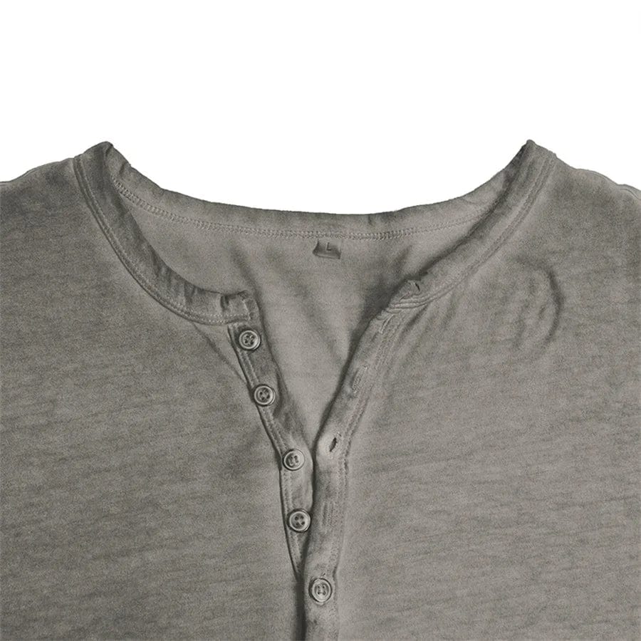 Long-Sleeve Henley Top