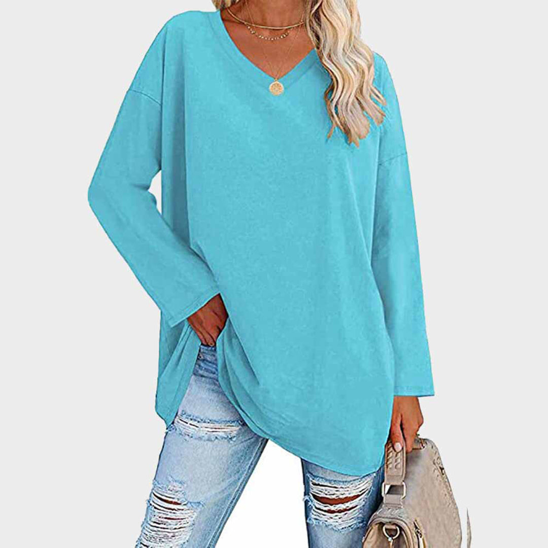 Relaxed Fit Long Sleeve Lightweight Sweater