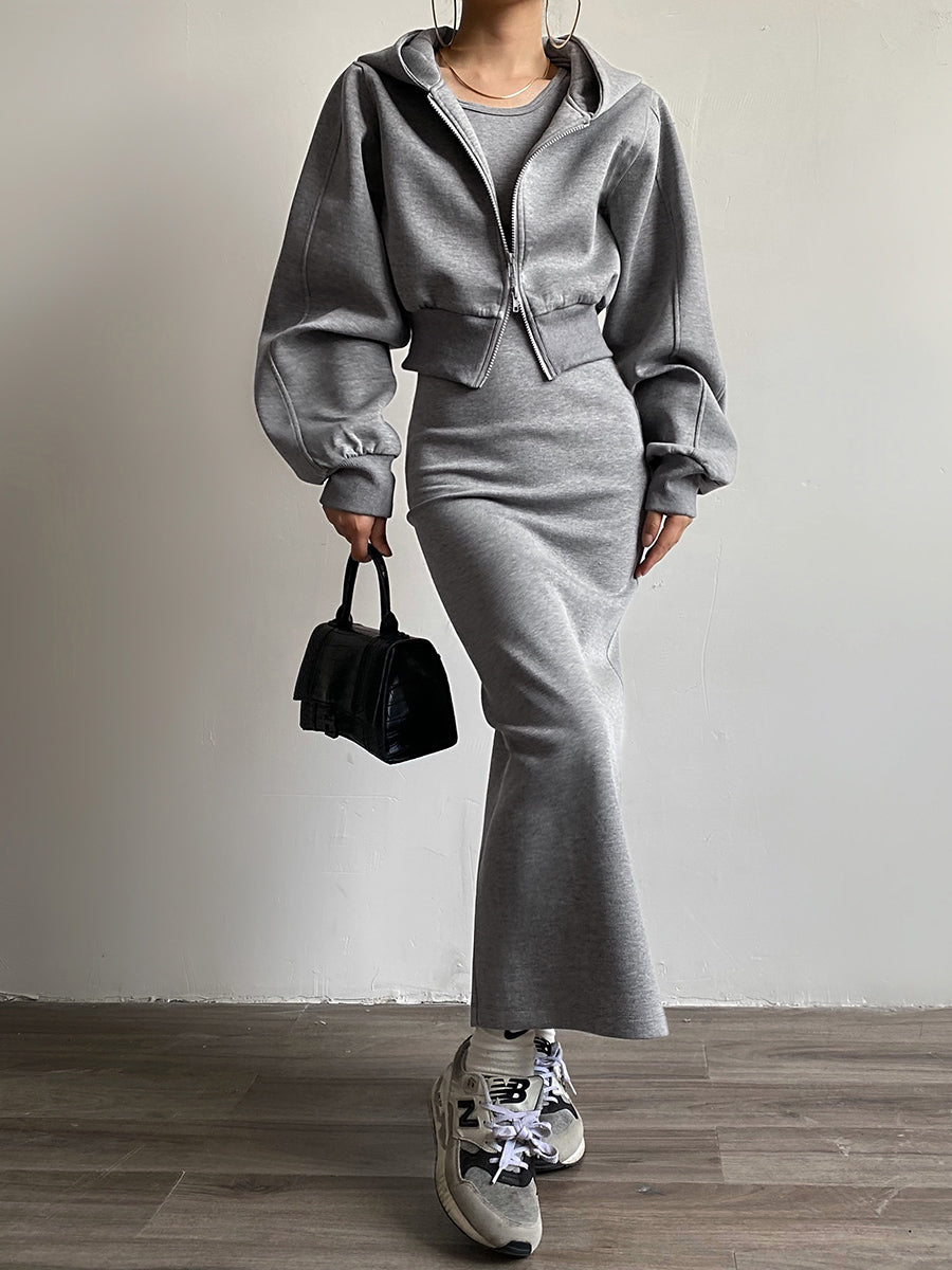 Sola | Women's Trendy Zip Crop Hoodie - Comfortable Stretch Fabric