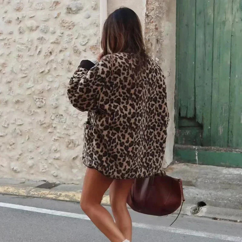Mint | Women's Oversized Leopard Print Vest