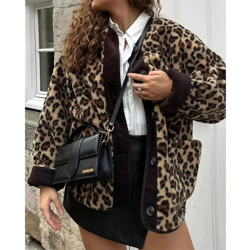 Mint | Women's Oversized Leopard Print Vest